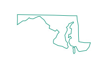 mapa del estado de maryland